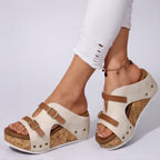 Mellina Platform Sandals - Beige - Shoes - Brondals - Image 1