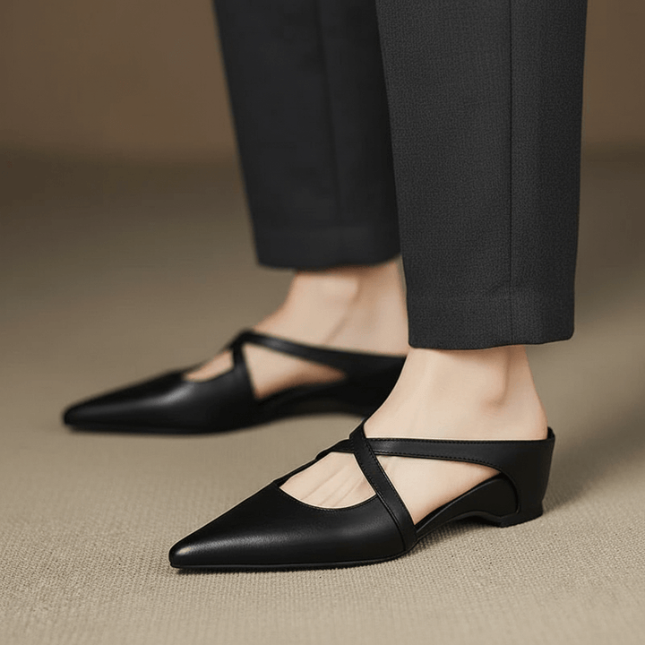 Selina Genuine Leather Mules