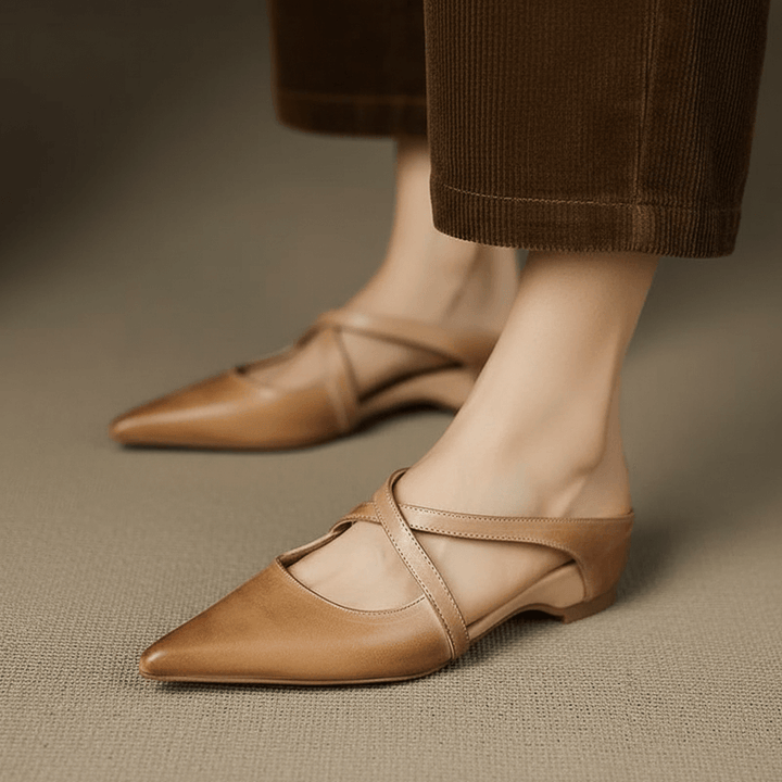 Selina Genuine Leather Mules