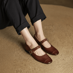Zapatos Mary Janes de cuero genuino Constella
