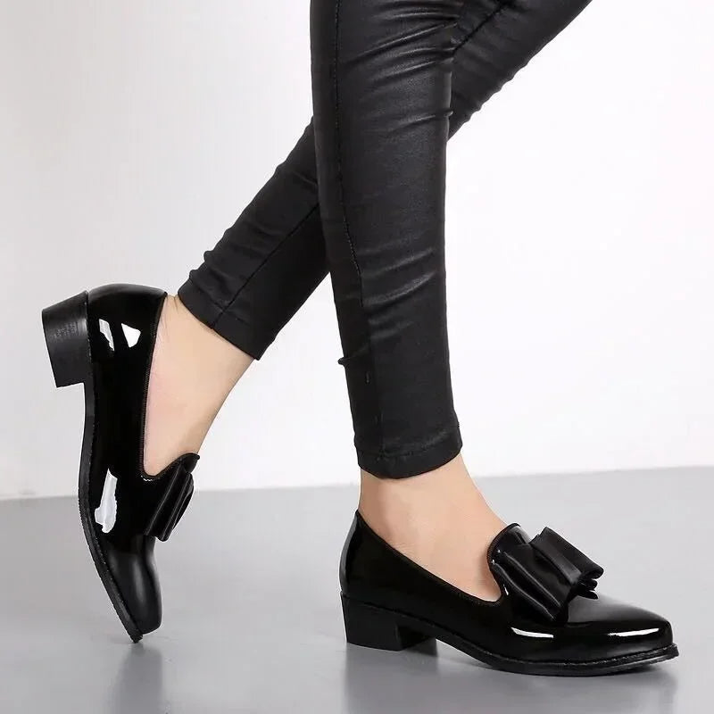 Mocasín de lazo de cuero patentado Milano