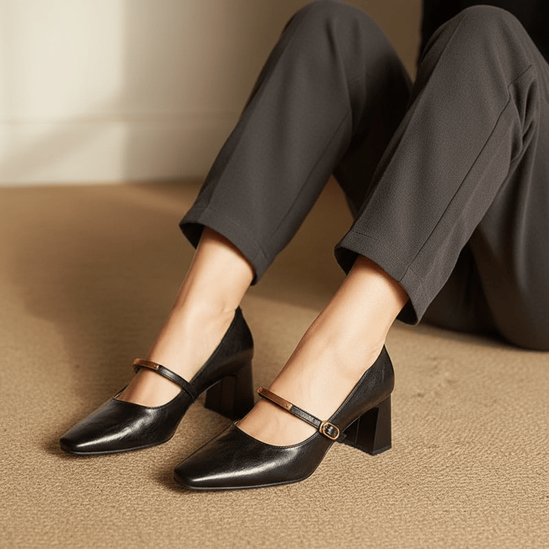 Tacones de cuero genuino Luvira