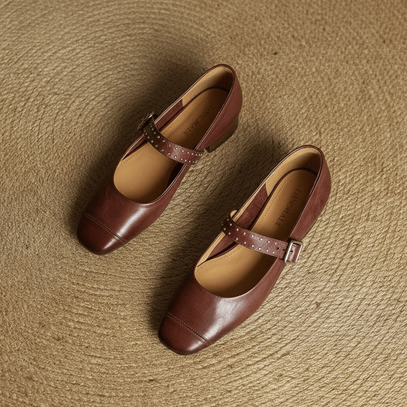 Constella Genuine Leather Mary Janes