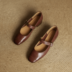 Zapatos Mary Janes de cuero genuino Constella