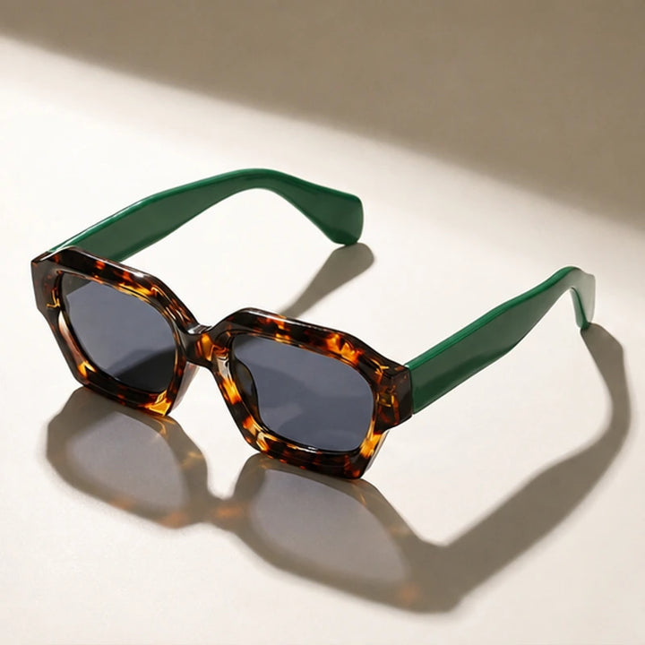 Vernda Tortoise Shades - Leopard Green - Sunglasses - Brondals - Image 1