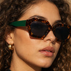 Vernda Tortoise Shades - Leopard Green - oversized sunglasses - Brondals - Image 5