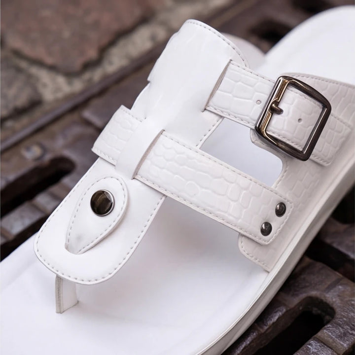 Lariva Leather Sandals - White - everyday sandals - Brondals - Image 8