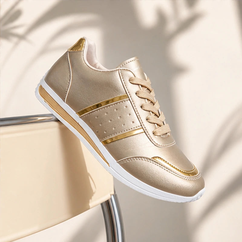 Nova Metallic Comfort Sneaker - Light Gold - women's sneakers - Brondals - Image 3