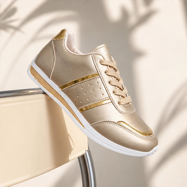 Nova Metallic Comfort Sneaker - Light Gold - women's sneakers - Brondals - Image 3