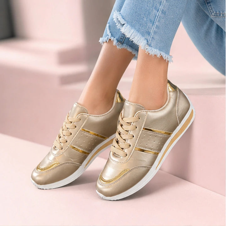 Nova Metallic Comfort Sneaker - Light Gold - metallic sneakers - Brondals - Image 4