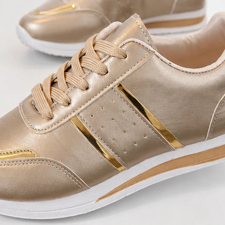 Nova Metallic Comfort Sneaker - Light Gold - retro sneakers - Brondals - Image 7
