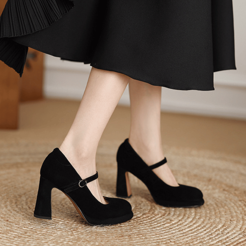 Tacones de cuero genuino Alora