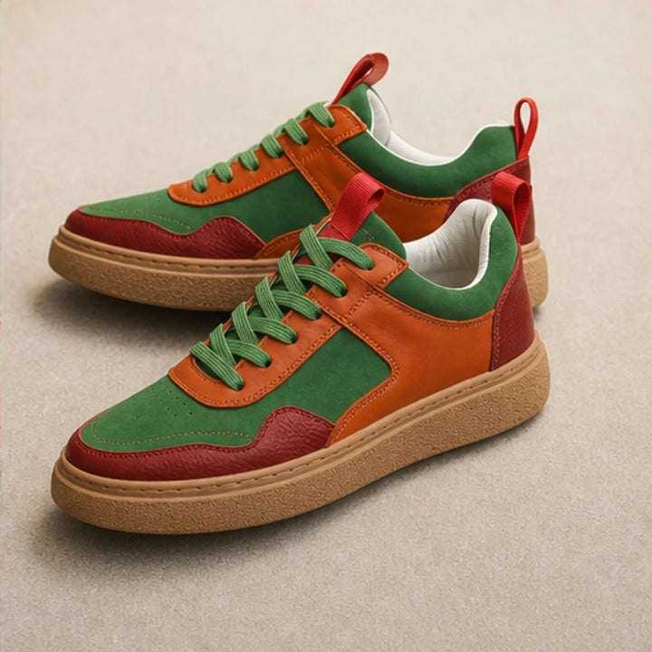 Lehman Leather Sneakers - Multicolor - color block sneakers - Brondals - Image 4