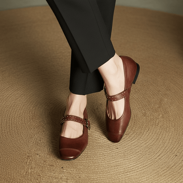 Constella Genuine Leather Mary Janes