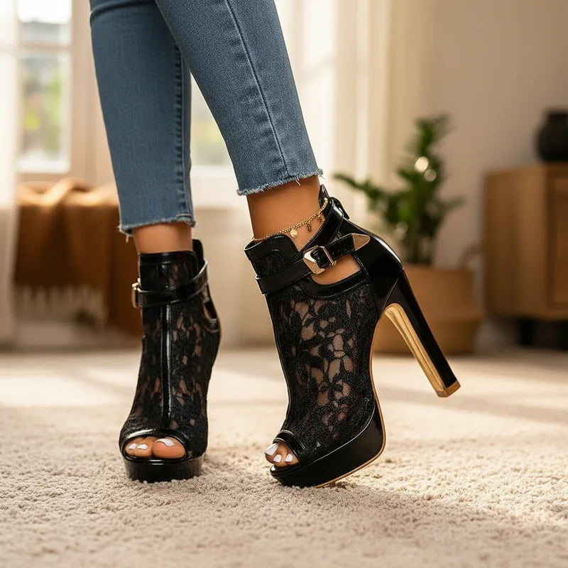 Elysira Lace Heels