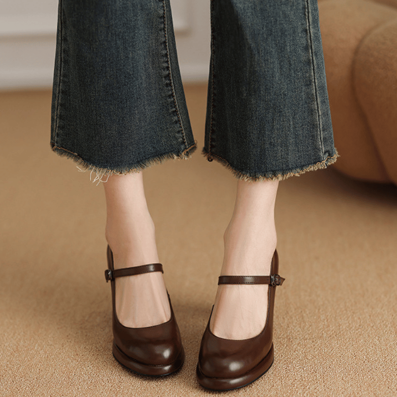 Tacones de cuero genuino Alora