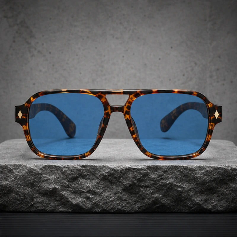 Palma Azure Aviator Sunglasses - Azure Havana - Sunglasses - Brondals - Image 1