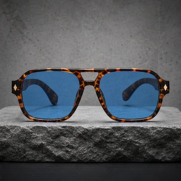 Palma Azure Aviator Sunglasses - Azure Havana - Sunglasses - Brondals - Image 1