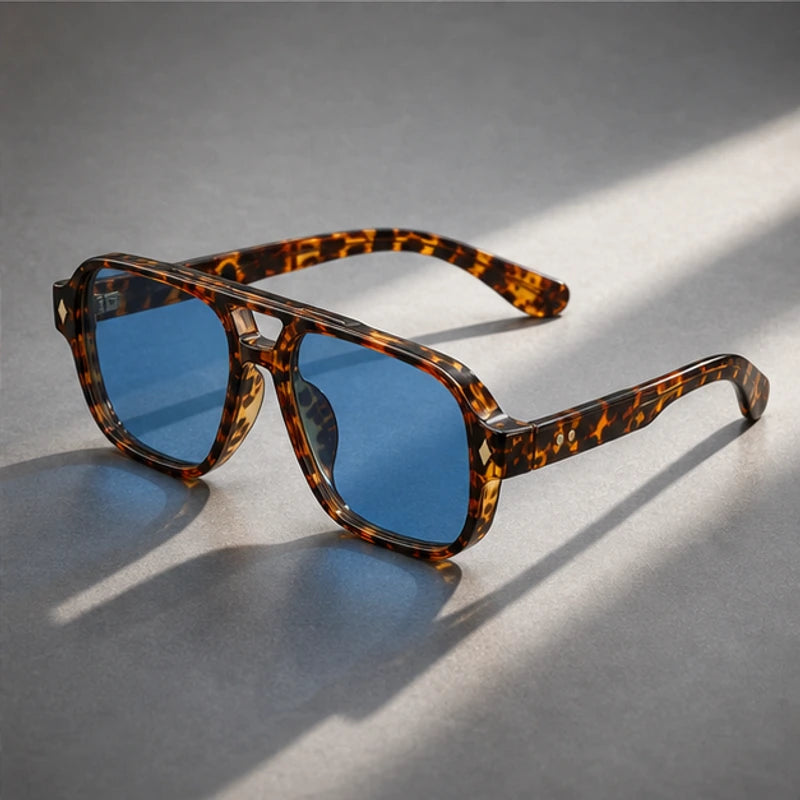 Palma Azure Aviator Sunglasses - Azure Havana - aviator sunglasses - Brondals - Image 3