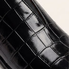 Torino Genuine Leather Loafers - Black - croce embossed - Brondals - Image 6