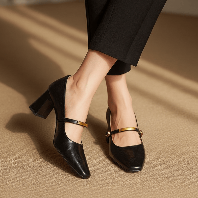Tacones de cuero genuino Luvira