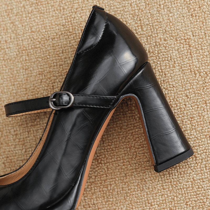 Tacones de cuero genuino Alora