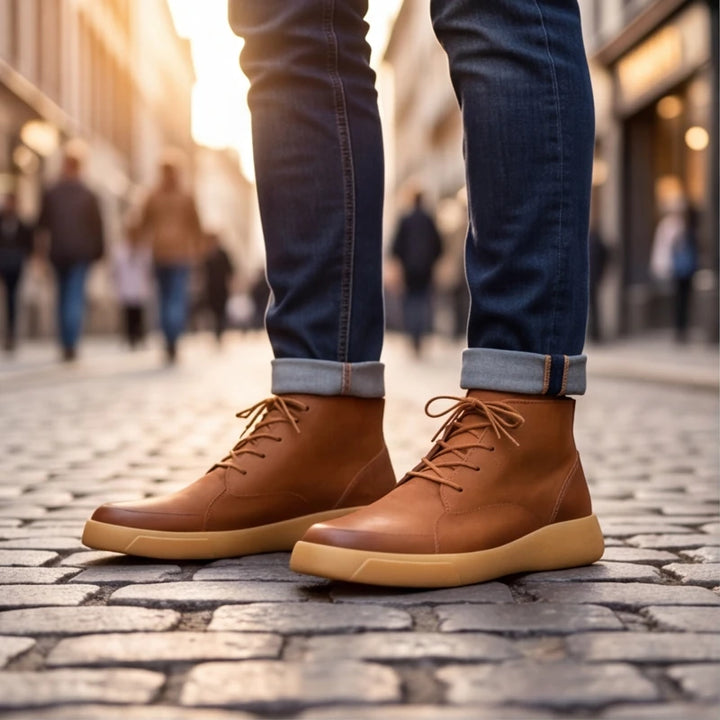 Brineman Leather Shoes - Brown - cushioned sole - Brondals - Image 10