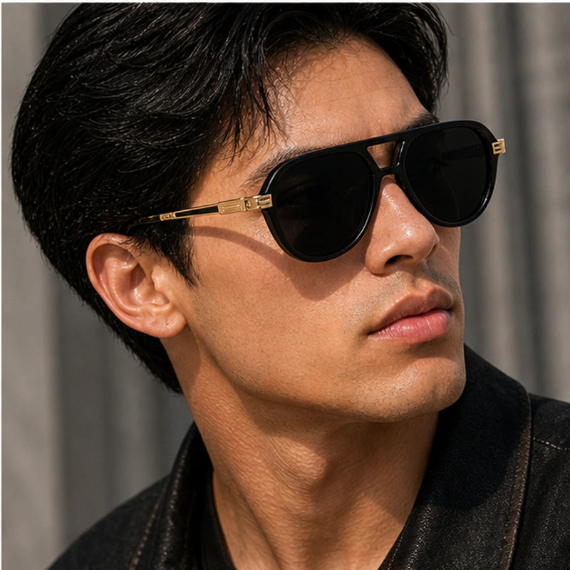 Branley Aviator Sunglasses - Midnight - retro sunglasses - Brondals - Image 5