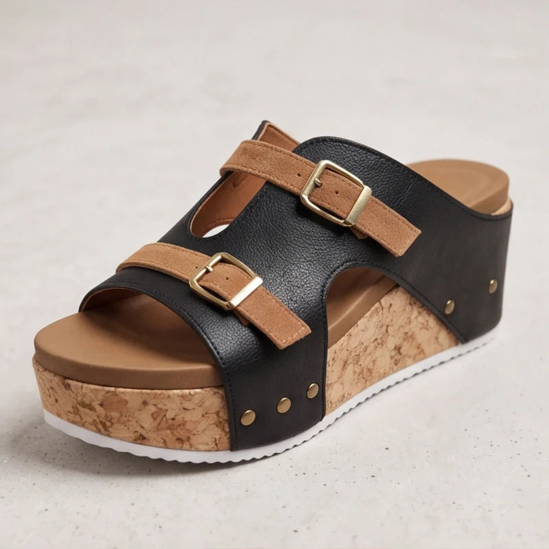 Mellina Platform Sandals - Black - platform sandals - Brondals - Image 3