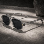 Palma Azure Aviator Sunglasses - Smoke Crystal - Sunglasses - Brondals - Image 1