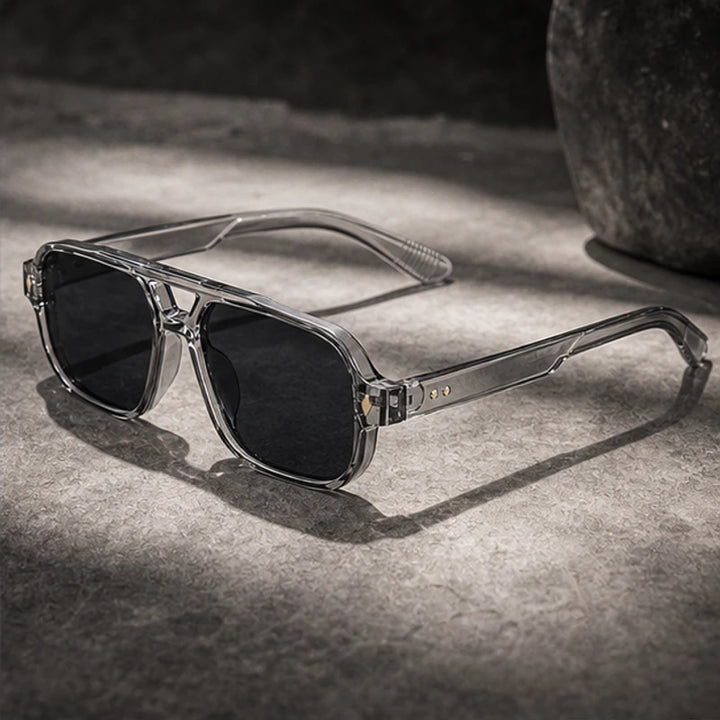 Palma Azure Aviator Sunglasses - Smoke Crystal - Sunglasses - Brondals - Image 1