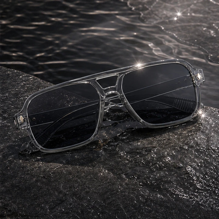 Palma Azure Aviator Sunglasses - Smoke Crystal - aviator sunglasses - Brondals - Image 3
