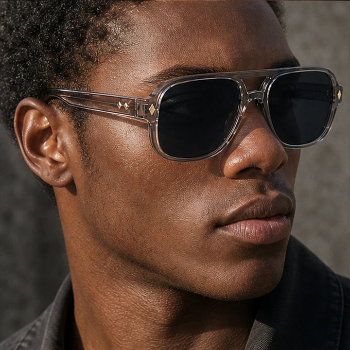 Palma Azure Aviator Sunglasses - Smoke Crystal - tortoiseshell - Brondals - Image 6