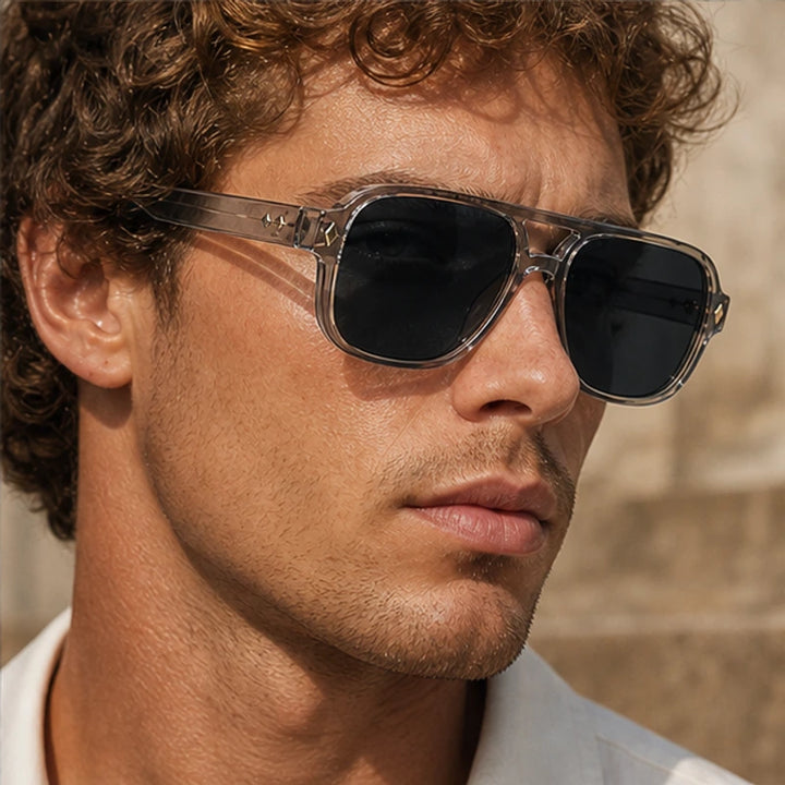 Palma Azure Aviator Sunglasses - Smoke Crystal - crystal frame - Brondals - Image 7