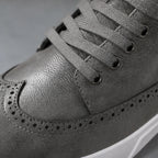 Mason Leather Brogue Sneakers - Gray - sneakers - Brondals - Image 2