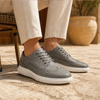 Mason Leather Brogue Sneakers - Gray - brogue sneakers - Brondals - Image 4