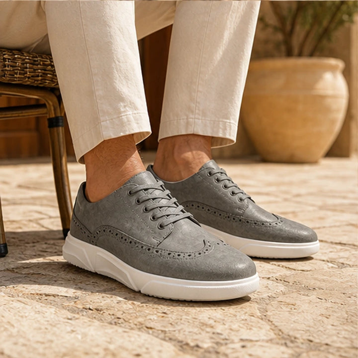 Mason Leather Brogue Sneakers - Gray - brogue sneakers - Brondals - Image 4