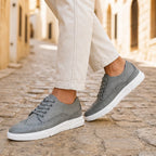Mason Leather Brogue Sneakers - Gray - leather sneakers - Brondals - Image 3