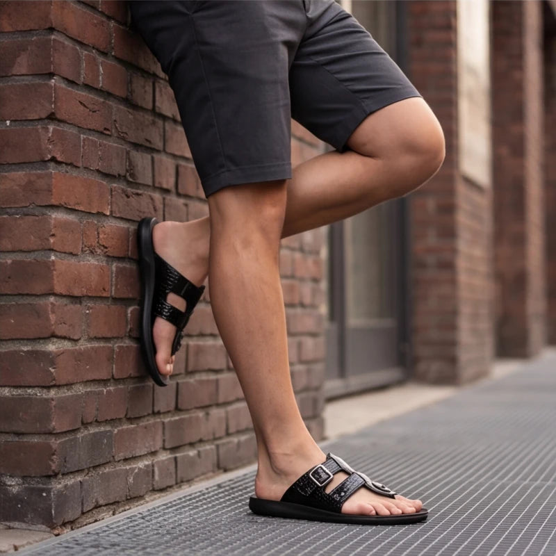 Lariva Leather Sandals - Black - everyday sandals - Brondals - Image 8