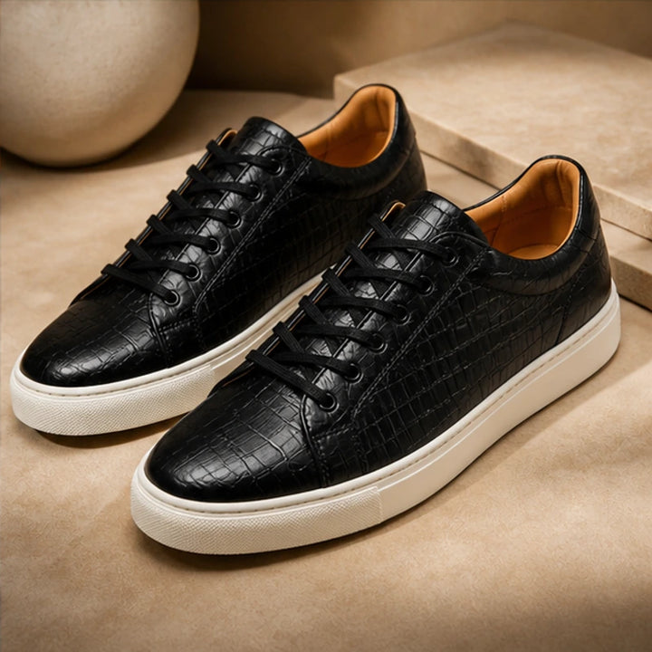 Monroe Leather Sneakers - Black - low top sneakers - Brondals - Image 4