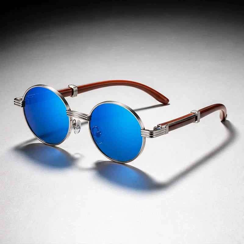 Deventio Retro Sunglasses - Blue - Sunglasses - Brondals - Image 1