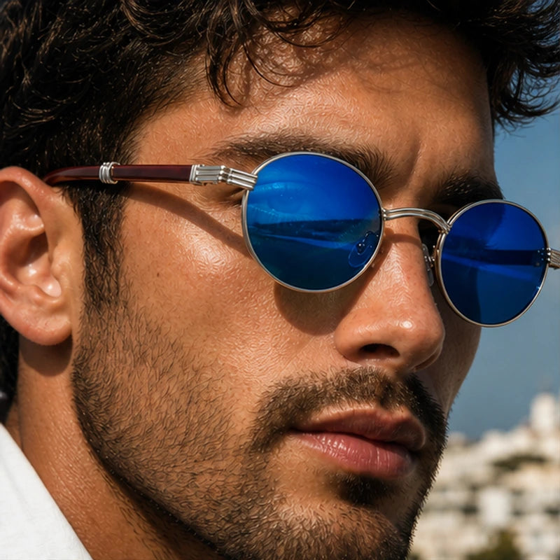 Deventio Retro Sunglasses - Blue - retro sunglasses - Brondals - Image 3
