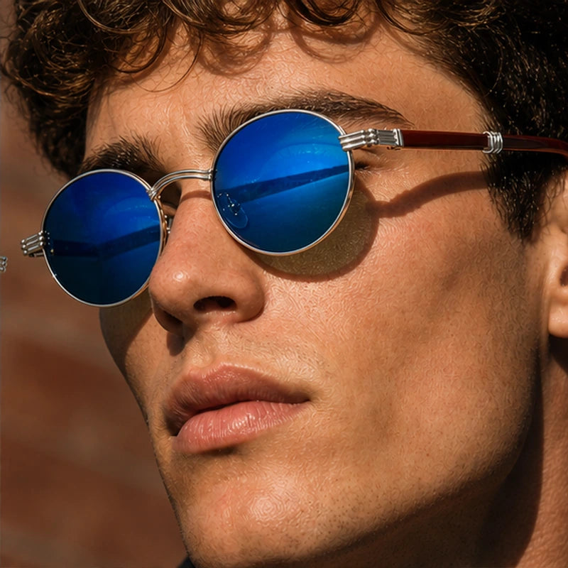 Deventio Retro Sunglasses - Blue - uv400 - Brondals - Image 6