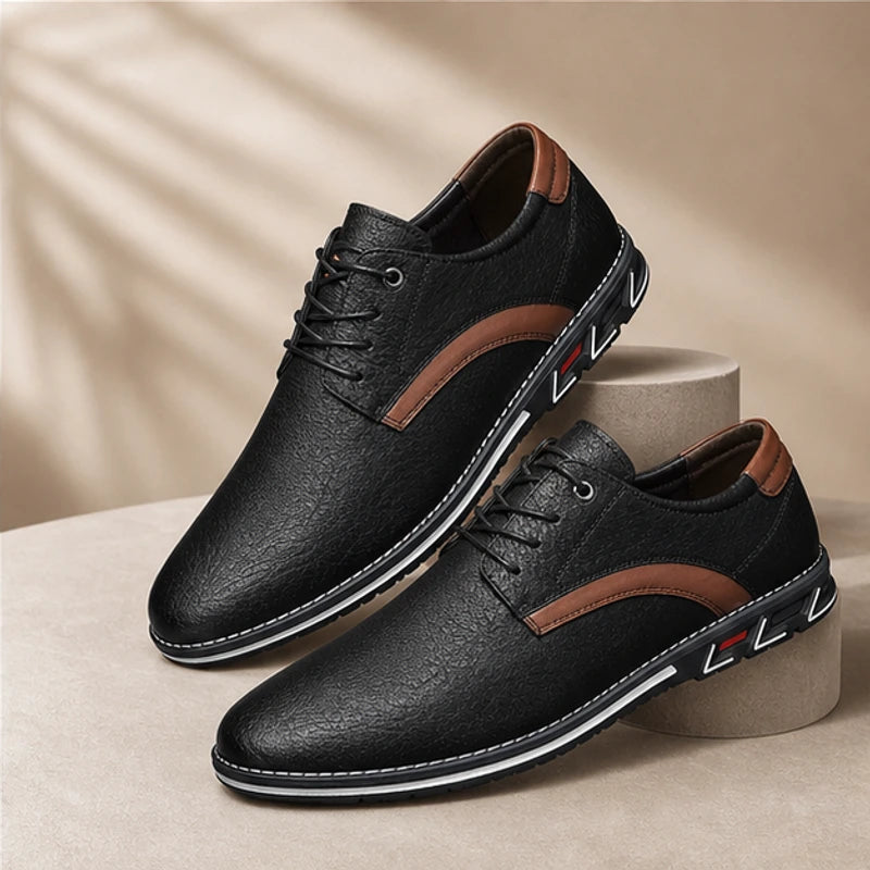 Regent Genuine Leather Shoes - Black - Shoes - Brondals - Image 1