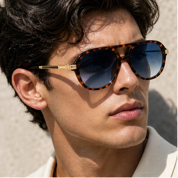 Branley Aviator Sunglasses - Blue - uv400 - Brondals - Image 4