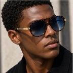 Branley Aviator Sunglasses - Blue - metal frame - Brondals - Image 6