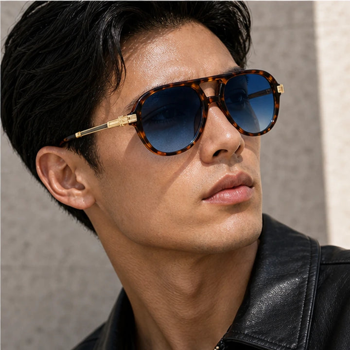 Branley Aviator Sunglasses - Blue - retro sunglasses - Brondals - Image 5