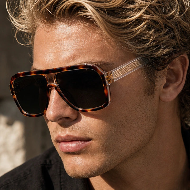 Certra Retro Sunglasses - Tortoise Noir - oversized sunglasses - Brondals - Image 4
