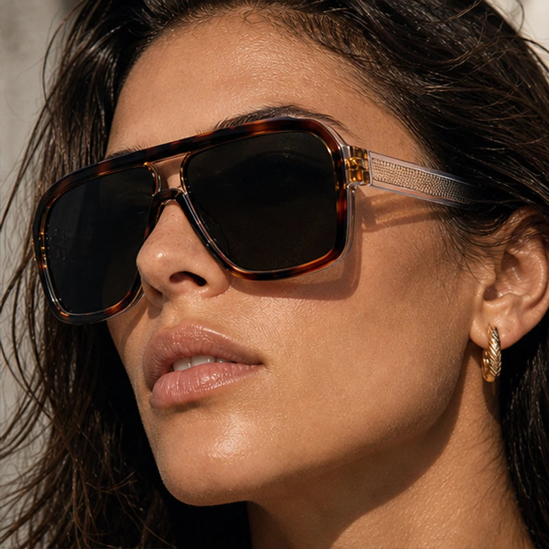 Certra Retro Sunglasses - Tortoise Noir - aviator style - Brondals - Image 7