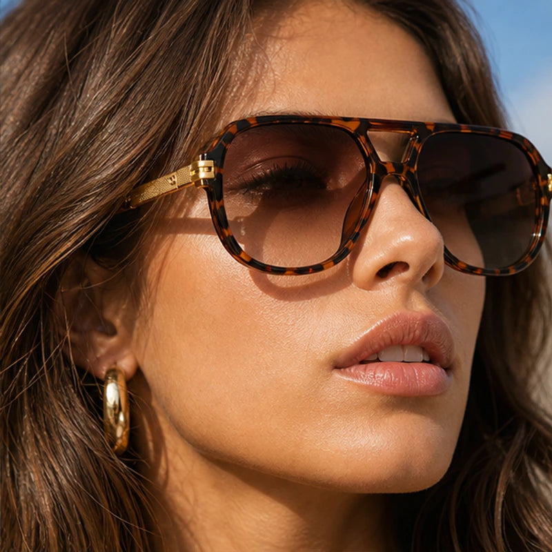 Branley Aviator Sunglasses - Brown - metal frame - Brondals - Image 6